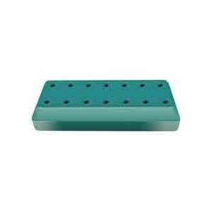 Kerr DUX 14 Hole Rectangular Bur Block Teal