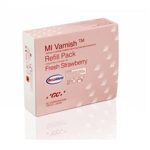 GC MI Varnish Strawberry Single Dose (35 X 0.4ml & 50 Brushes)