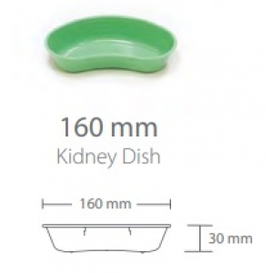 AUTOPLAS Kidney Dish 160x30mm GREEN Plastic Autoclavable