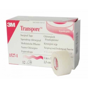 3M TRANSPORE Tape 25mm x 9.1m (12) Transparent