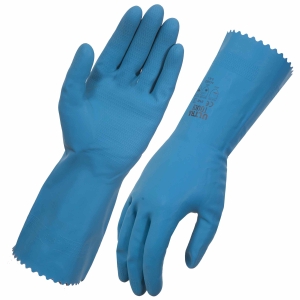 Ultra Touch Blue Large SILVER LINED Utility Glove (1 Pair) Size 8-8.5