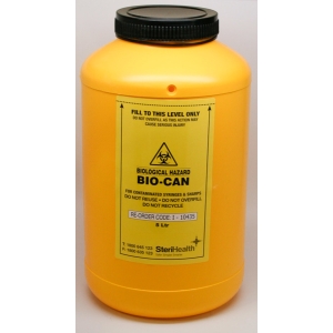 BIO-CAN Sharps Container Round Screw Cap 5Litre I-10435