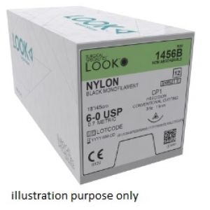 LOOK Nylon Suture 5/0 16mm RC 45cm (12) 919B