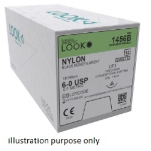 LOOK Nylon Suture 3/0 18mm RC 45cm (12) 928B