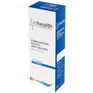 INHEALTH Sterilisation Pouch 90x257mm (200)