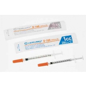 TERUMO Insulin Syringe & Needle 1.00ml 27G x 13mm (100)