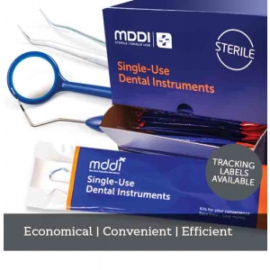 Mddi Periodontal 3 Piece Examination Kit With Ball Tip Probe (100)