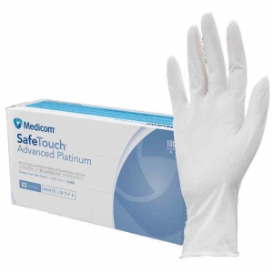 Medicom SafeTouch Advanced Platinum Medium White Nitrile (100) Powder Free Glove