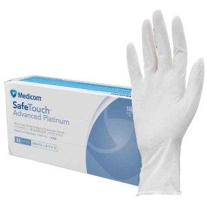 MEDICOM Safetouch Advanced Platinum Nitrile Gloves - White
