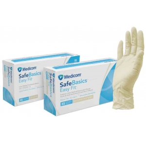 MEDICOM SafeBasics X-Small Latex Glove (100) Powder Free