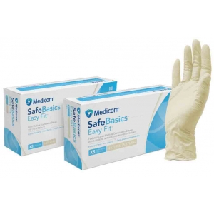 MEDICOM SafeBasics Medium Latex Glove (100) Powder Free