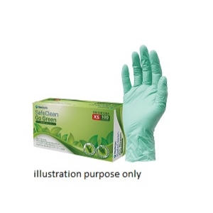 SAFECLEAN Go-Green Nitrile Glove X-Small (100) Biodegradable