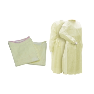 MEDICOM SafeWear SMS Isolation Gown AAMI L1 Yellow Regular (10)