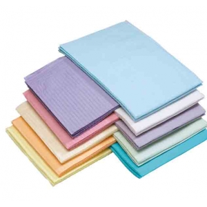 MEDICOM Peach Dry Back Dental Bibs (500) 33cm x 45.5cm