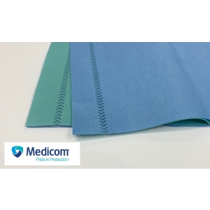 MEDICOM Sterilisation Wrap 120x120cm Double Bonded (25) 60+60GSM SafeSeal