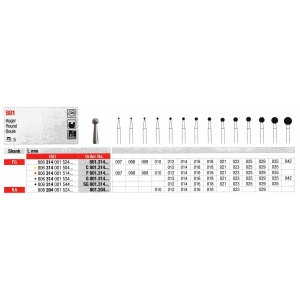 EDENTA Diamond Bur RA 801-010 (5) Medium Grit