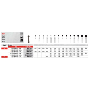 EDENTA Diamond Bur FG 801-007 (5) Medium Grit