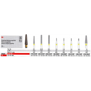 EDENTA TC CUTTER 0260-023 Plain Cut HP (1) Superfine Yellow Band