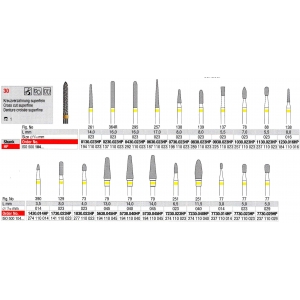 EDENTA TC CUTTER 0430-023 X-CUT HP (1) Super Fine Yellow Band