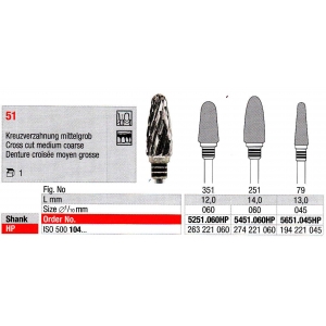 EDENTA TC CUTTER 5451-060 X-CUT HP (1) Medium Coarse