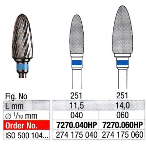 EDENTA TC CUTTER 7270-060 Plain Cut HP (1) Medium Blue Band