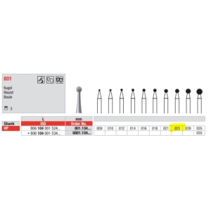 EDENTA Diamond Bur HP 801-023 (3)