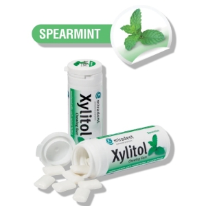 Miradent Xylitol Chewing Gum Spearmint 30/pcs Tube