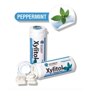 Miradent Xylitol Chewing Gum Peppermint 30/pcs Tube