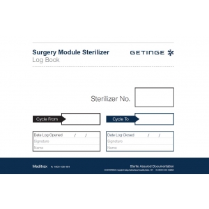 GETINGE MEDITRAX Surgery Module Sterilizer Log Book