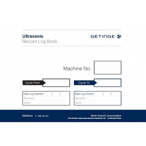 GETINGE MEDITRAX Ultrasonic Record Log Book