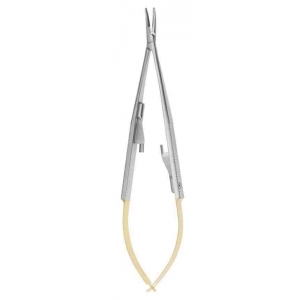 CORICAMA Needle Holder Castroviejo Curved TC 140MM