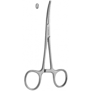 CORICAMA Hemostat Rochester-Kocher Curved Serrated 1x2 140MM