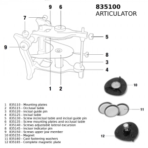 CORICAMA Articulator Mounting Plate