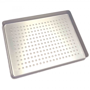 CORICAMA Tray Small Perforated Aluminium Silver