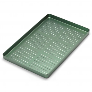 CORICAMA Tray Small Perforated Aluminium Green 