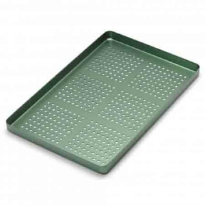 CORICAMA Tray Large Perforated Aluminium Green