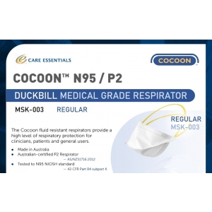 Cocoon N95/P2 Duckbill Respirator Mask, Regular Size (40) Made in Australia