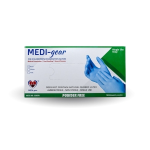 MEDI-GEAR Large Neoprene Examination Glove (100) Chloroprene Powder Free -While Stocks Last