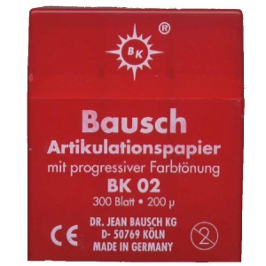 BAUSCH Articulating Paper Red BK-02 200µ Strips (300)