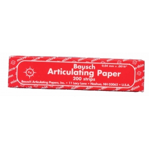 BAUSCH Arti-Check Red BK-10 40µ Booklet/Strips (200) Articulating Paper