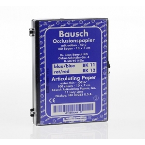 BAUSCH Arti-Check Paper Sheets Blue BK-11 40µ 100x70mm (100)