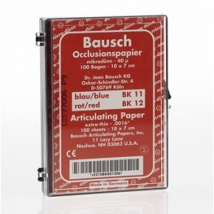 BAUSCH Arti-Check Paper Sheets Red BK-12 40µ 100x70mm (100)