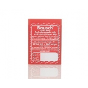 BAUSCH ARTI-CHECK PAPER PRE-CUT RED BK-62 40µ (200)