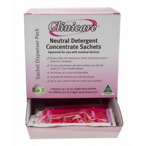 CLINICARE Neutral Detergent Sachet Pack (50x30ml)  NLA