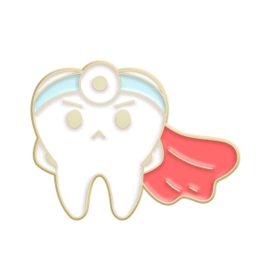CUTE Super Doctor Tooth Enamel Badge Brooch