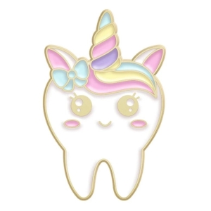 CUTE Unicorn Tooth Enamel Badge Brooch