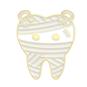 CUTE Bandaged Tooth Enamel Badge Brooch