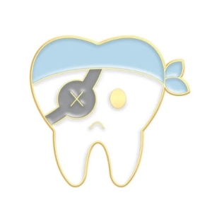 CUTE Pirate Tooth Enamel Badge Brooch