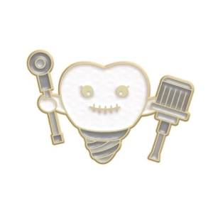 CUTE Implant Tooth Enamel Badge Brooch