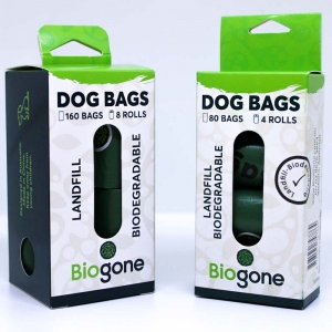 BIOGONE Dog Poop Bags - pack of 4 rolls (80)